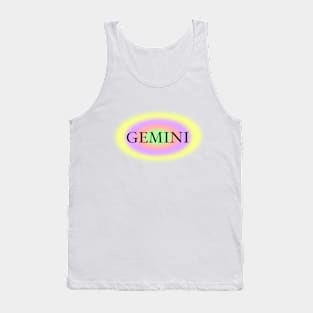 Glowing Aura Gemini Zodiac Sign Tank Top